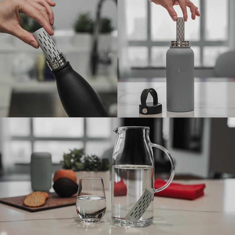 GOFILTR Alkaline Water Infuser (Original 2 Pack) 9.5 pH + Electrolytes for Any Water Bottle/Small Pitcher, 750 Refills / 3 Months, 2 Ionized Mineral Water Infusers - Image 2